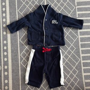 Ralph Lauren Navy and White Kids Matching Set